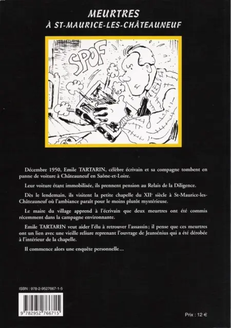 Verso de l'album Meurtres à St. Maurice-Les-Châteauneuf