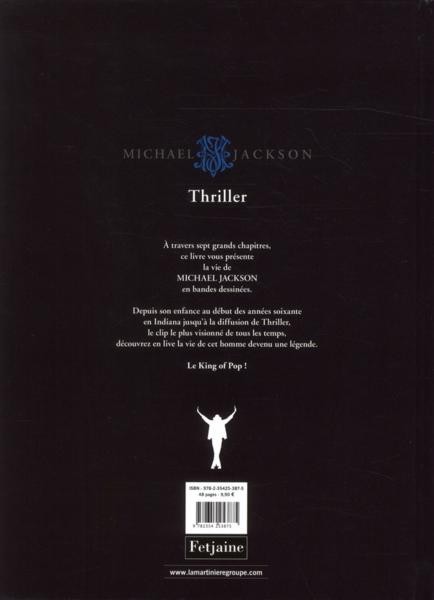 Verso de l'album Michael Jackson Tome 1 Thriller