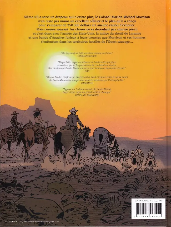 Verso de l'album L'Or de Morrison Tome 1/2