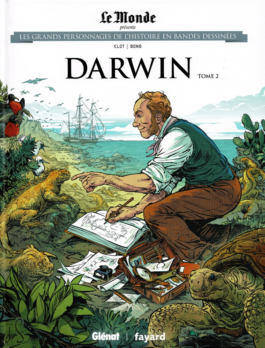 Couverture de l'album Les grands personnages de l'Histoire en bandes dessinées Tome 28 Darwin - Tome 2