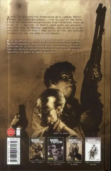 Verso de l'album Sam and Twitch / Sam & Twitch Delcourt Tome 4 L'affaire John Doe