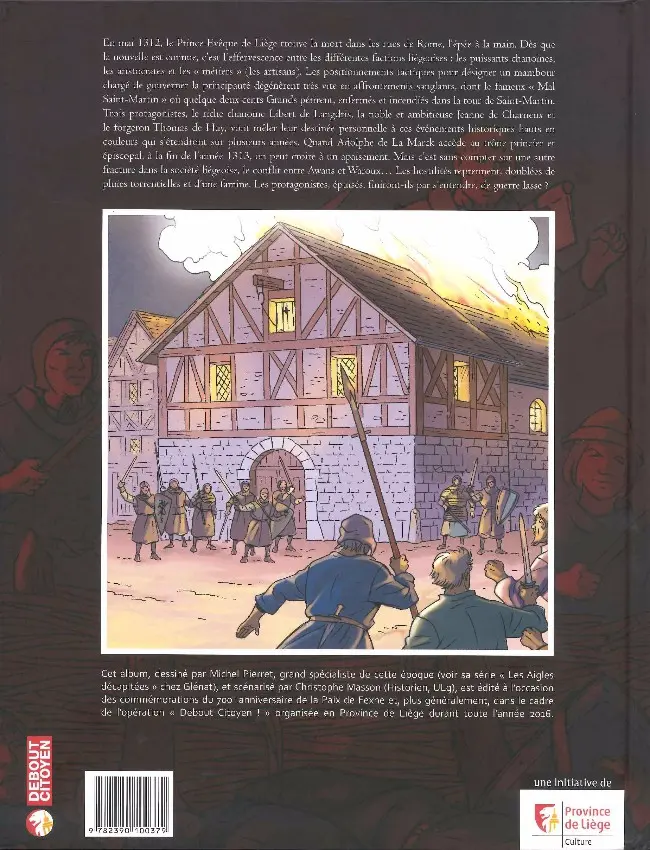 Verso de l'album Le sang de la paix