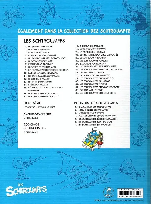 Verso de l'album L'univers des Schtroumpfs Tome 7 Les schtroumpfs en vacances
