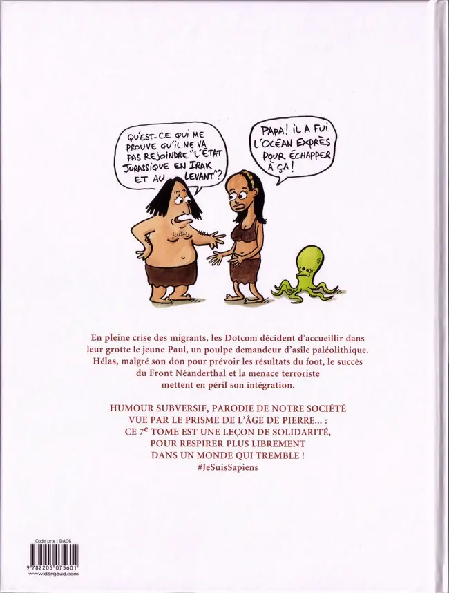 Verso de l'album Silex and the city 7 Poulpe fiction