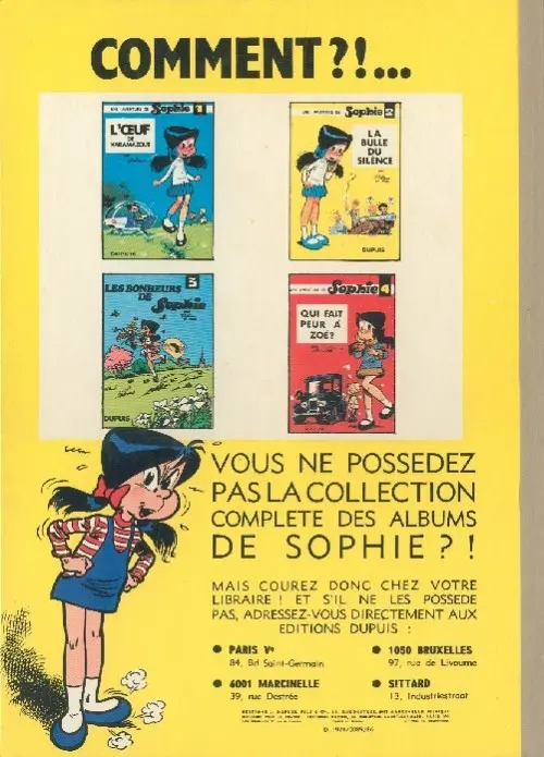 Verso de l'album Sophie Tome 5 Sophie et le rayon Kâ