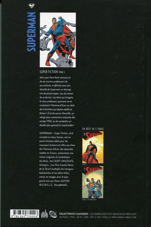 Verso de l'album Superman - Super Fiction Tome 1