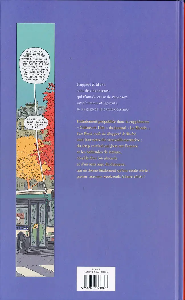 Verso de l'album Les Week-ends de Ruppert & Mulot