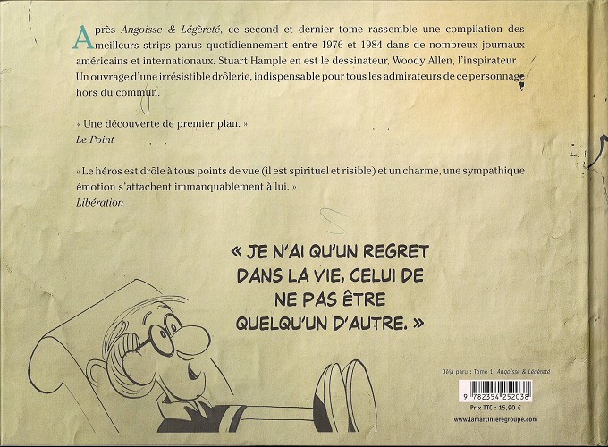 Verso de l'album Woody Allen en comics Tome 2 Doutes & Certitudes