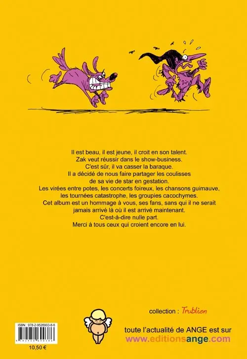 Verso de l'album Zak le muzikos Tome 1 Le rossignol libre de Paname