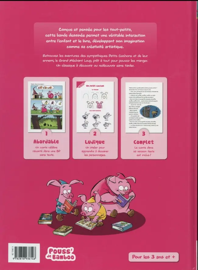 Verso de l'album Les 3 petits cochons