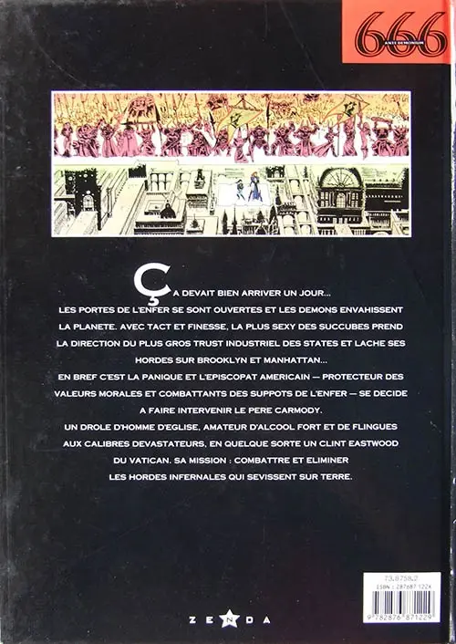Verso de l'album 666 Tome 1 Ante demonium