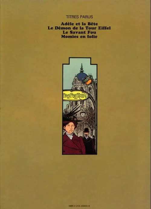 Verso de l'album Les Aventures Extraordinaires d'Adèle Blanc-Sec Tome 2 Le Démon de la Tour Eiffel