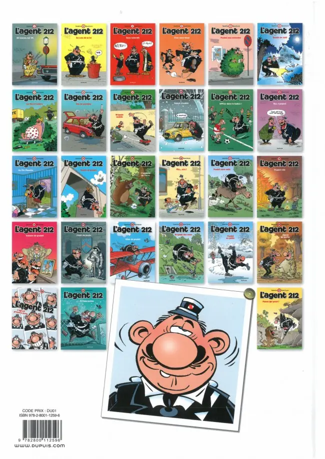 Verso de l'album L'Agent 212 Tome 6 Ronde de nuit