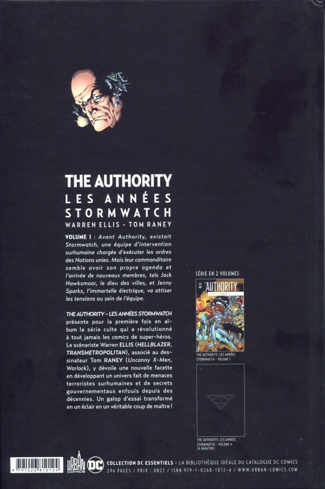 Verso de l'album The Authority : Les années Stormwatch Volume 1