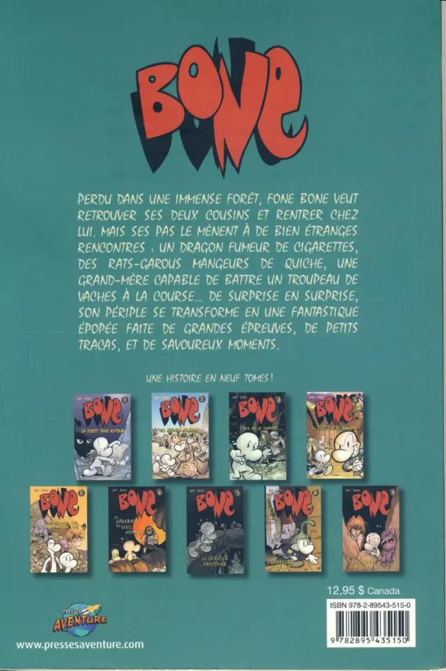Verso de l'album Bone Tome 1 La Forêt sans retour