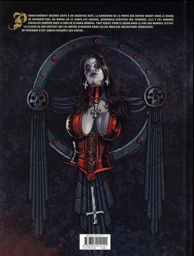 Verso de l'album Claudia chevalier vampire Tome 1 La porte des enfers