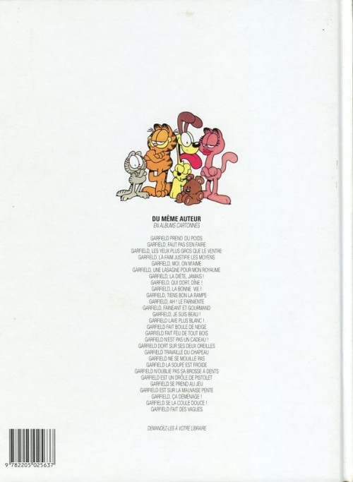 Verso de l'album Garfield Tome 1 Prend du poids