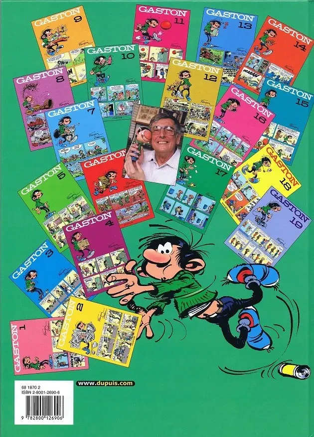 Verso de l'album Gaston Tome 10 Édition spéciale 40e anniversaire