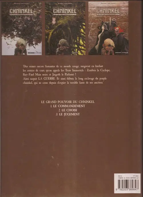 Verso de l'album Le Grand pouvoir du Chninkel Tome 3 Le jugement