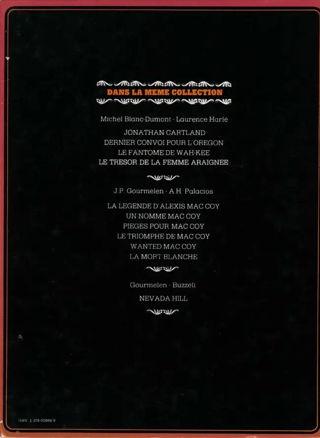 Verso de l'album Mac Coy Tome 2 Un nommé Mac Coy