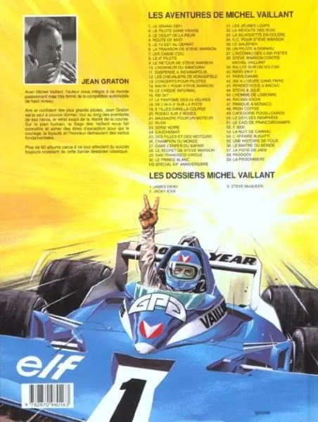 Verso de l'album Michel Vaillant Tome 1 Le grand défi