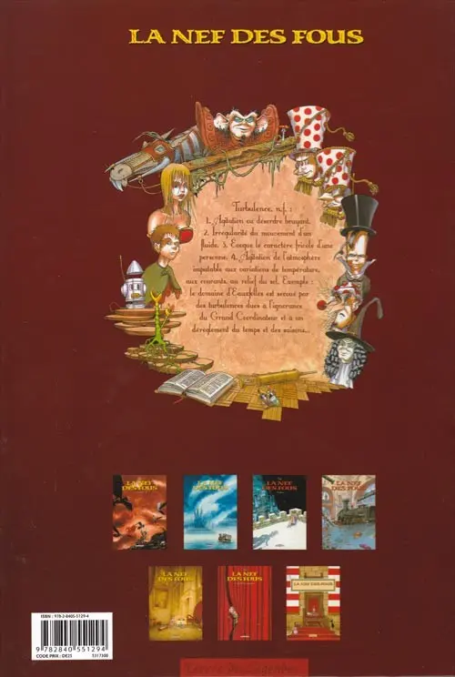 Verso de l'album La Nef des fous Tome 3 Turbulences