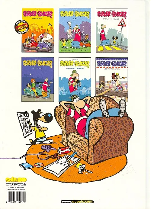 Verso de l'album Parker & Badger Tome 3 Passage de blaireaux