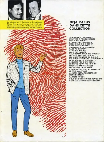 Verso de l'album Ric Hochet Tome 1 Traquenard au Havre