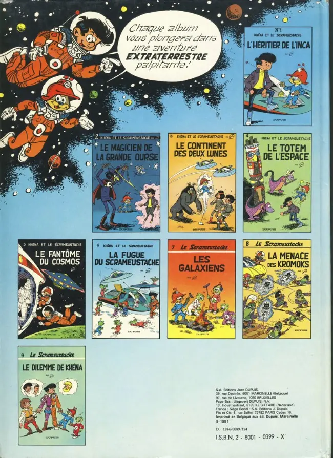 Verso de l'album Le Scrameustache Tome 2 Le magicien de la Grande Ourse