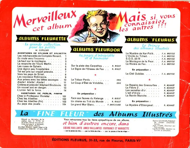 Verso de l'album Sylvain et Sylvette Tome 10 Aux prises avec les bêtes sauvages