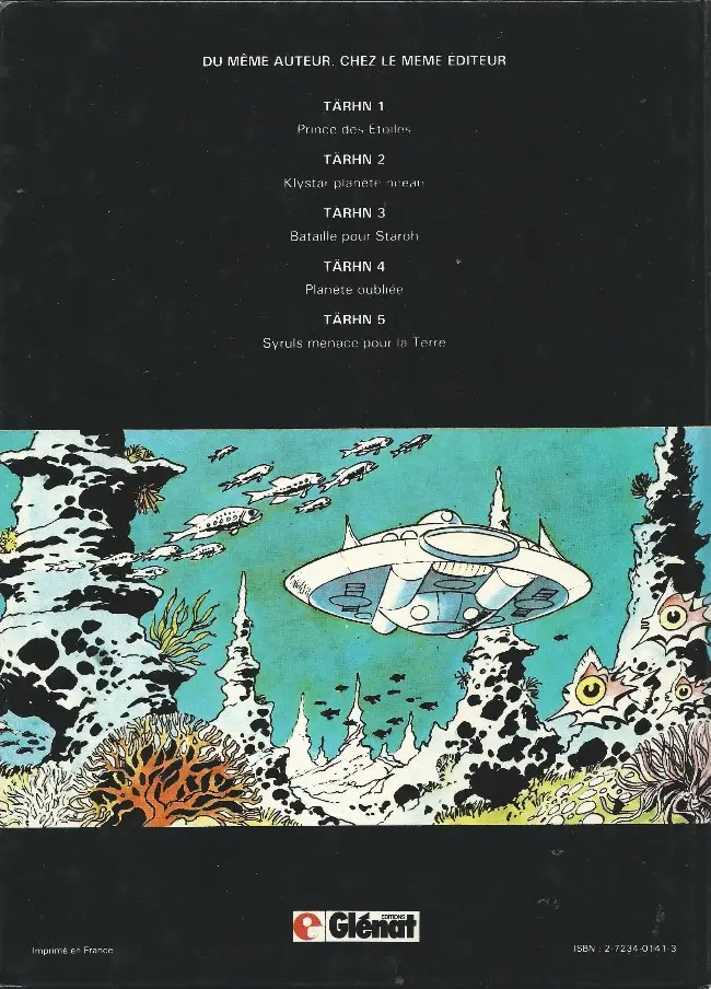 Verso de l'album Tärhn, prince des étoiles Tome 2 Klystar planète océan