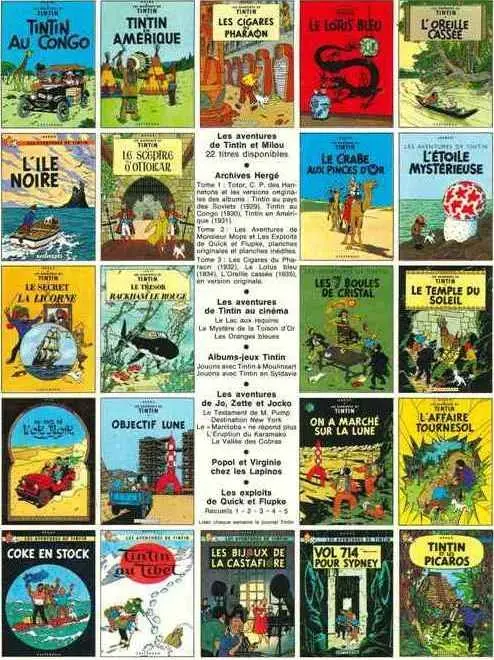 Verso de l'album Tintin Tome 3 Tintin en Amérique