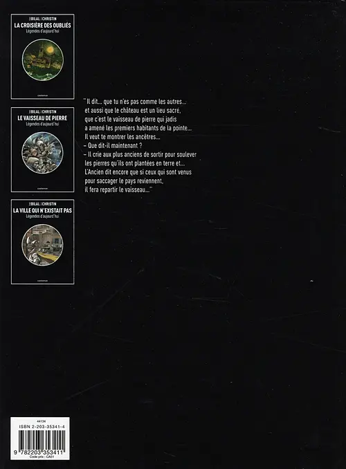 Verso de l'album Le Vaisseau de pierre