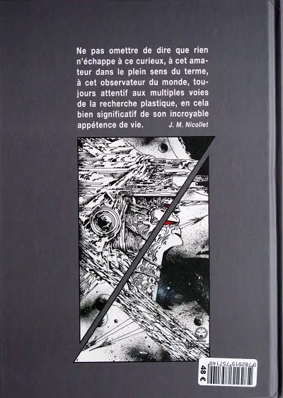 Verso de l'album Druillet Métal esquisses