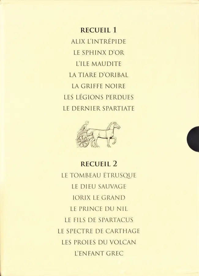 Verso de l'album Alix Les Premières Aventures
