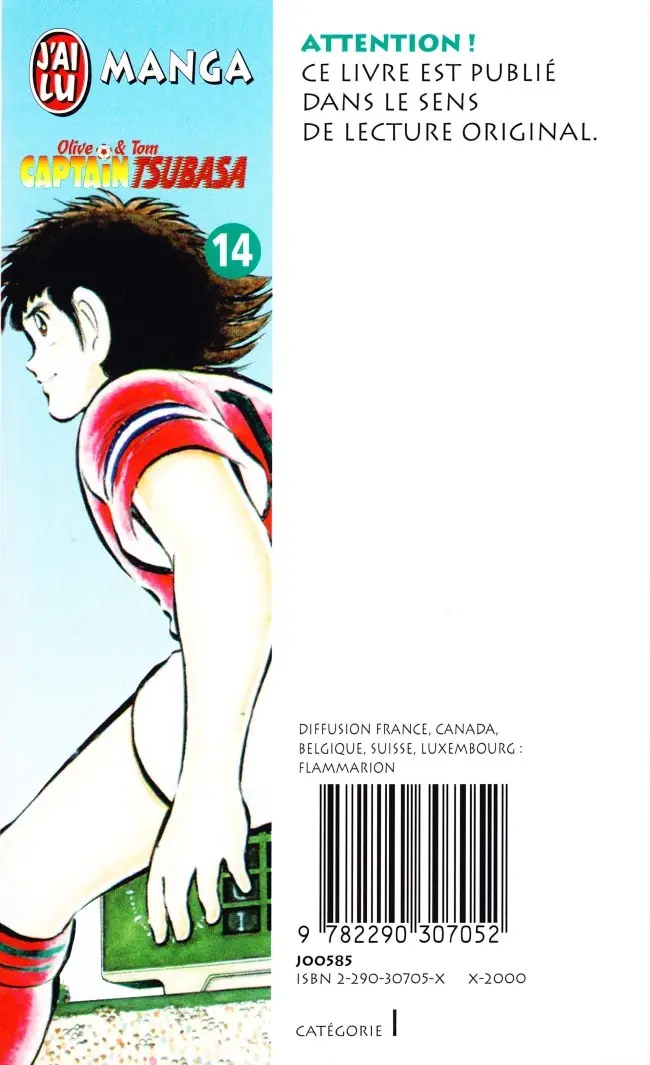Verso de l'album Captain Tsubasa Tome 14 Le Faucon contre Tsubasa