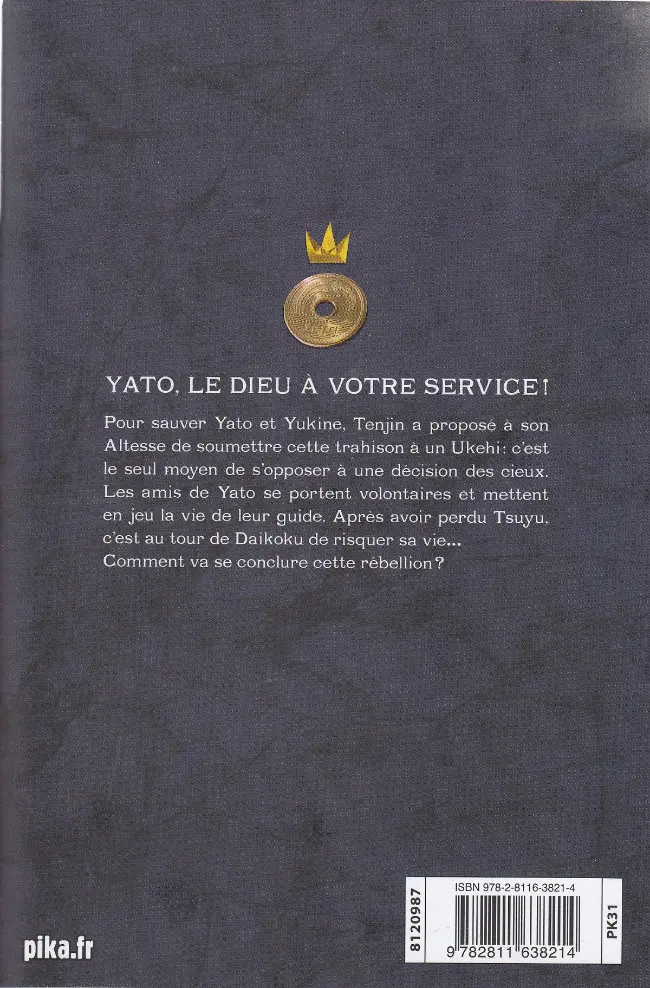 Verso de l'album Noragami 19