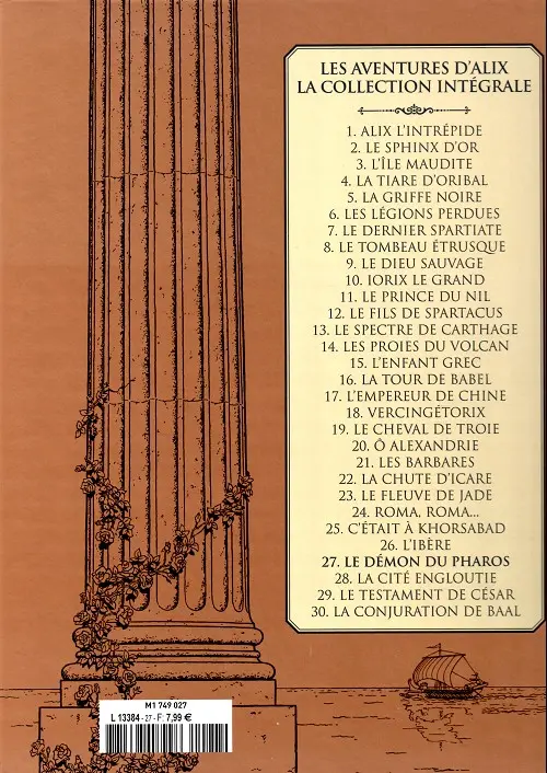 Verso de l'album Alix La collection Tome 27 Le démon du Pharos