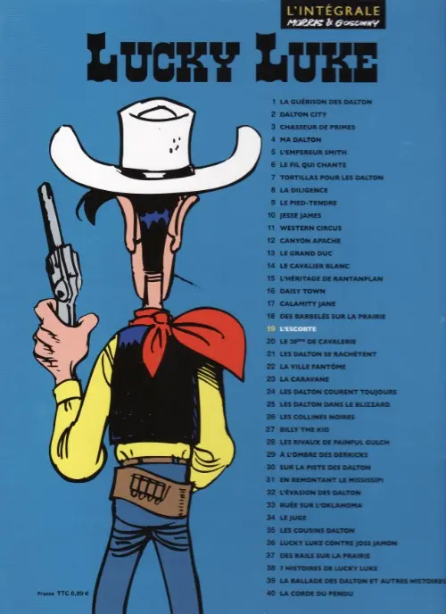 Verso de l'album Lucky Luke Tome 19 L'escorte