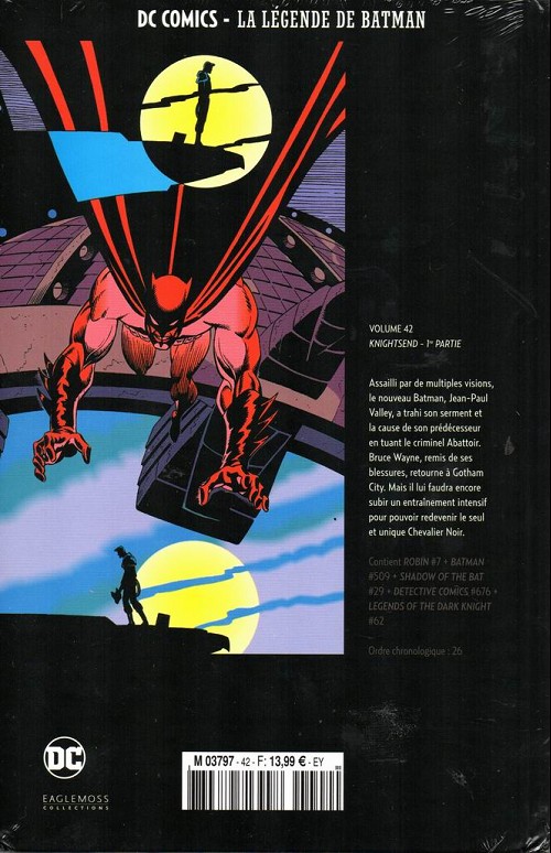 Verso de l'album DC Comics - La Légende de Batman Volume 42 Knightsend - 1re partie