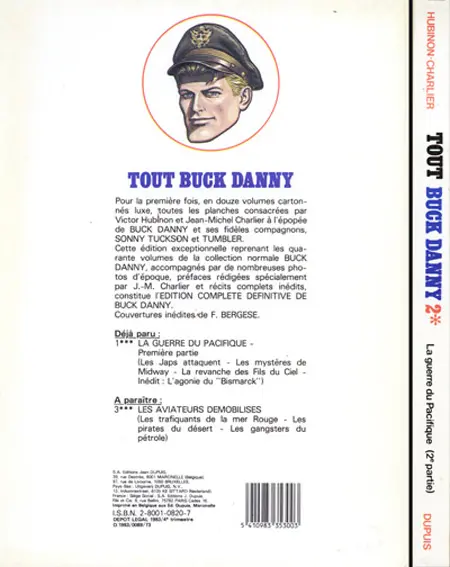 Verso de l'album Tout Buck Danny Tome 2 La guerre du Pacifique - Seconde partie