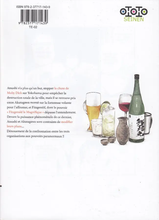Verso de l'album Bungô Stray Dogs 09