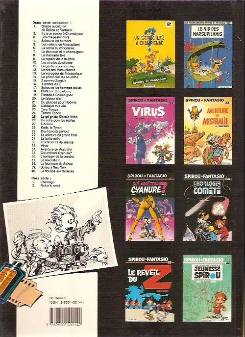 Verso de l'album Spirou et Fantasio Tome 12 Le nid des marsupilamis