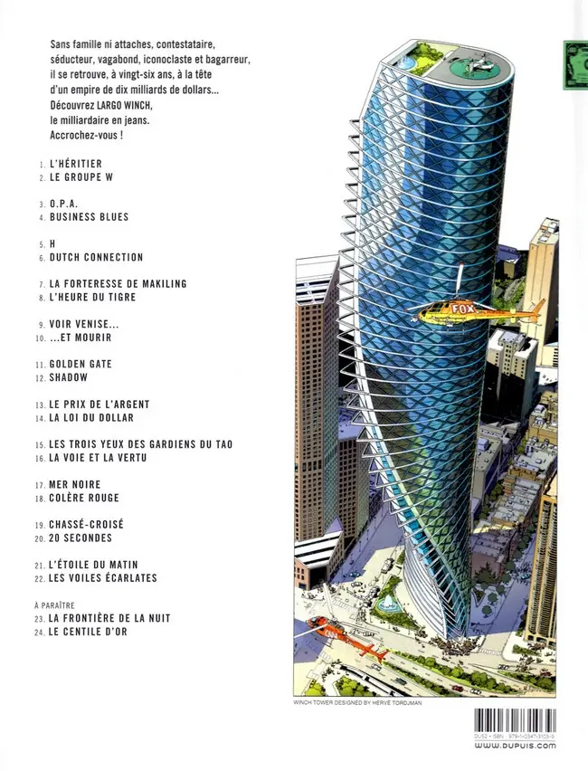 Verso de l'album Largo Winch Tome 22 Les Voiles écarlates
