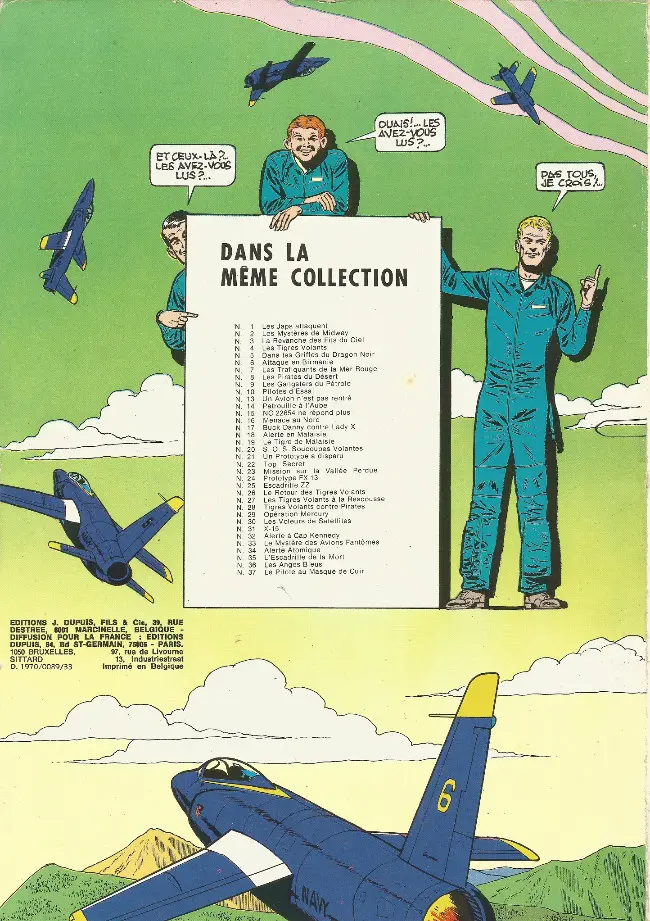 Verso de l'album Buck Danny Tome 36 Les Anges Bleus