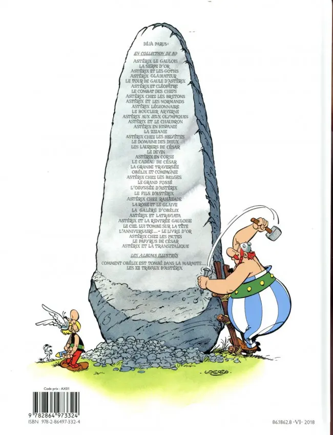 Verso de l'album Astérix Tome 26 L'odyssée d'Astérix