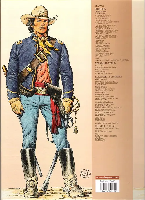 Verso de l'album La Jeunesse de Blueberry Tome 12 Dernier train pour Washington