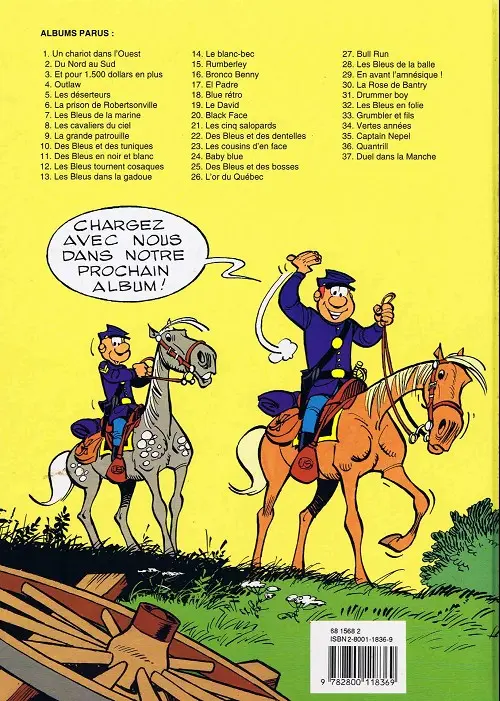 Verso de l'album Les Tuniques Bleues Tome 32 Les bleus en folie