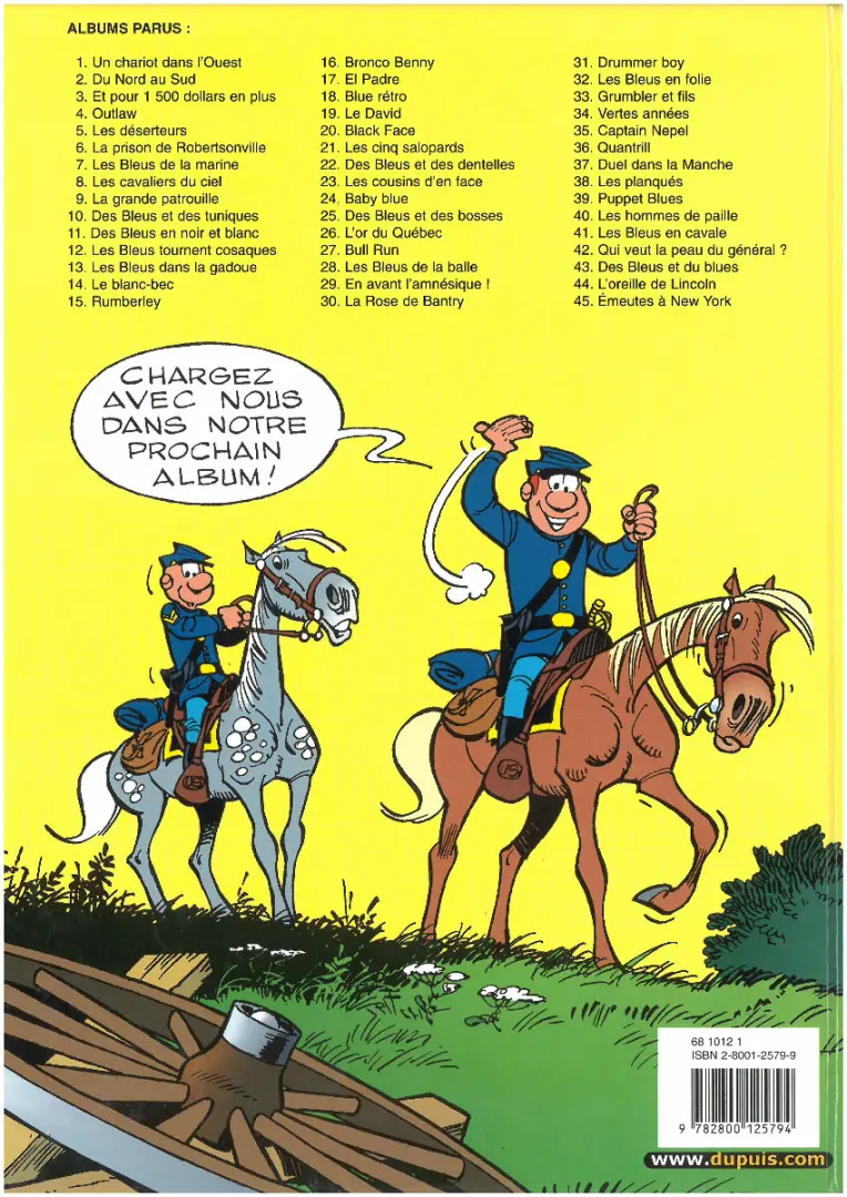 Verso de l'album Les Tuniques Bleues Tome 40 Les hommes de paille