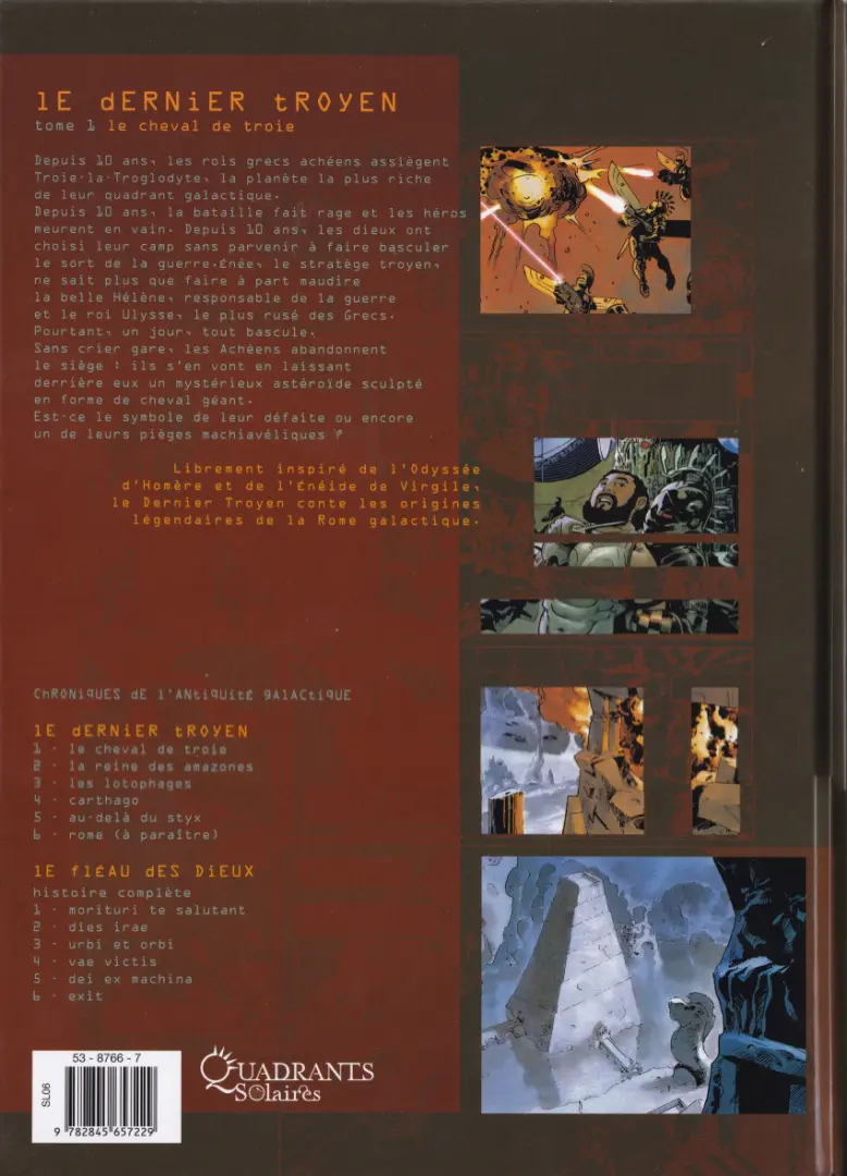 Verso de l'album Le Dernier Troyen Tome 1 Le Cheval de Troie